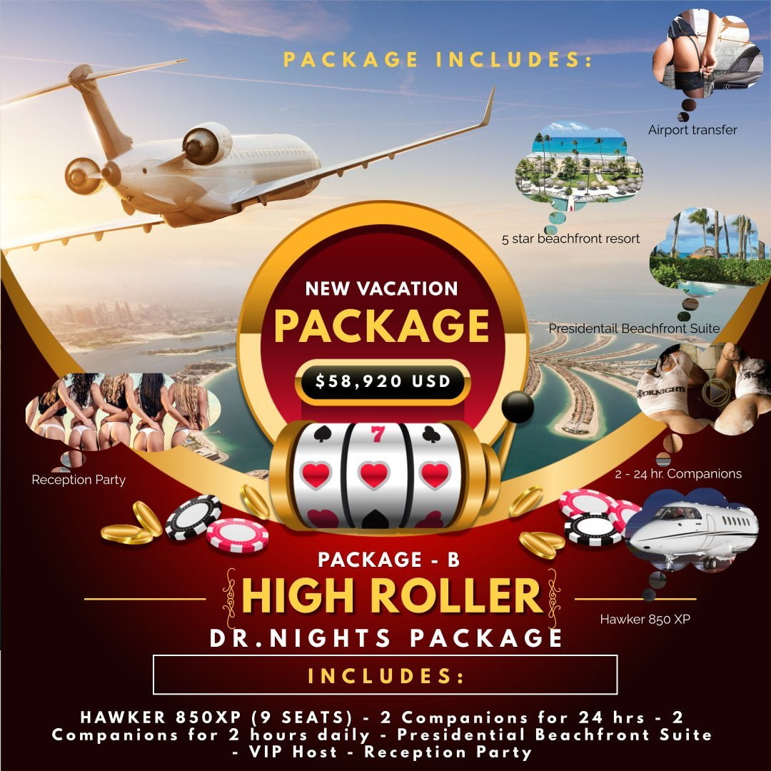 high roller casino private jet theme package